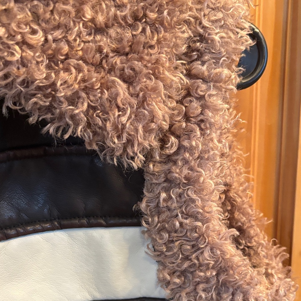 Brown and Cream Faux Fur Vest - Picture 7 of 12